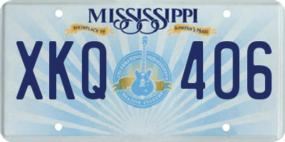 MS license plate XKQ406