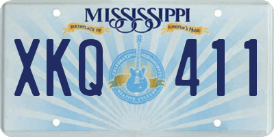 MS license plate XKQ411