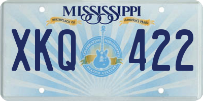 MS license plate XKQ422