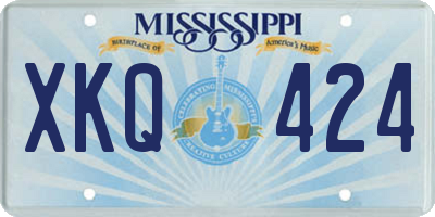 MS license plate XKQ424