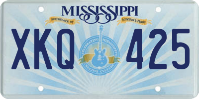 MS license plate XKQ425