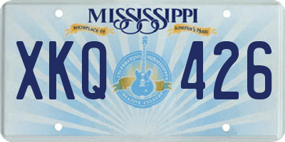 MS license plate XKQ426