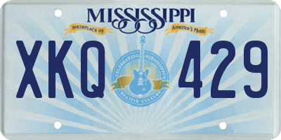 MS license plate XKQ429