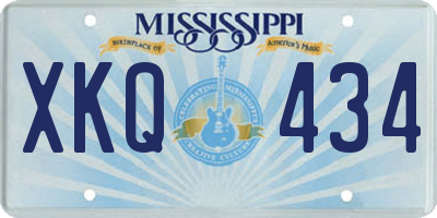 MS license plate XKQ434
