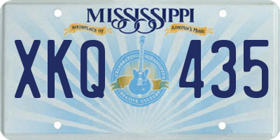 MS license plate XKQ435