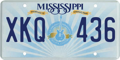 MS license plate XKQ436