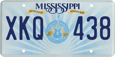 MS license plate XKQ438