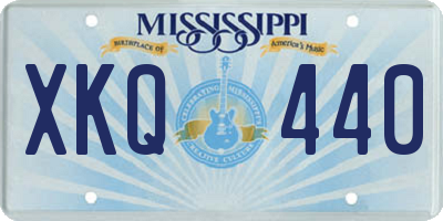 MS license plate XKQ440