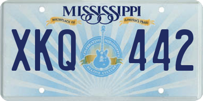 MS license plate XKQ442