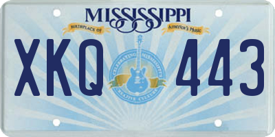 MS license plate XKQ443