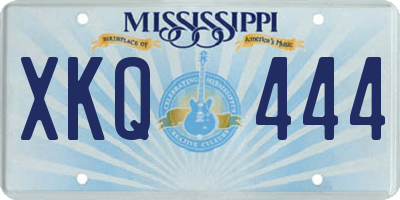 MS license plate XKQ444