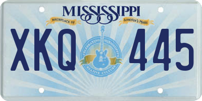 MS license plate XKQ445