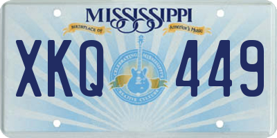MS license plate XKQ449