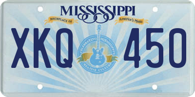 MS license plate XKQ450