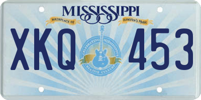 MS license plate XKQ453
