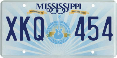 MS license plate XKQ454