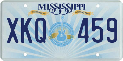 MS license plate XKQ459