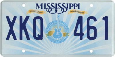 MS license plate XKQ461