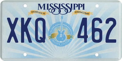 MS license plate XKQ462
