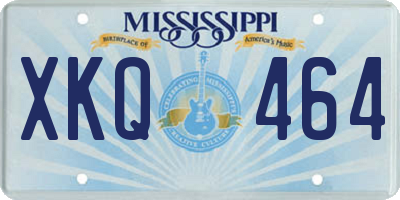 MS license plate XKQ464