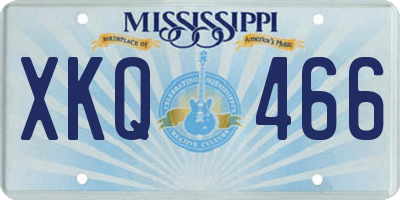 MS license plate XKQ466