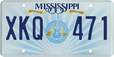 MS license plate XKQ471