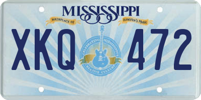 MS license plate XKQ472