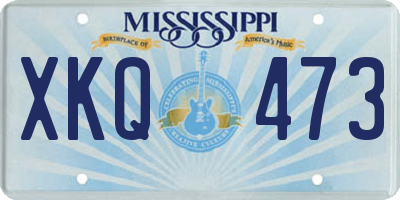MS license plate XKQ473