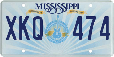 MS license plate XKQ474