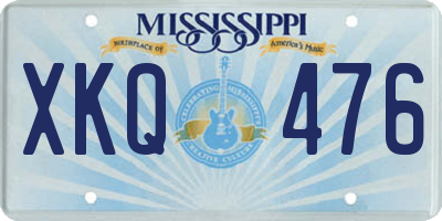 MS license plate XKQ476