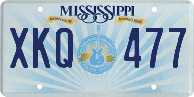 MS license plate XKQ477