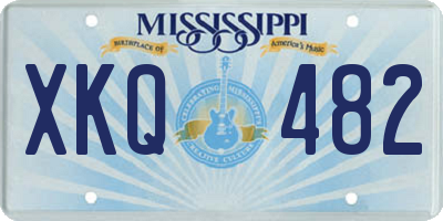 MS license plate XKQ482