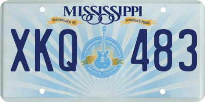 MS license plate XKQ483