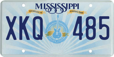 MS license plate XKQ485