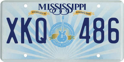 MS license plate XKQ486