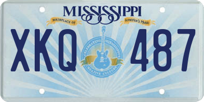 MS license plate XKQ487