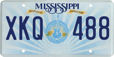 MS license plate XKQ488