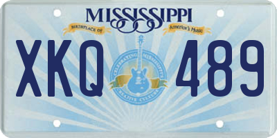 MS license plate XKQ489