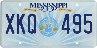 MS license plate XKQ495