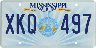 MS license plate XKQ497