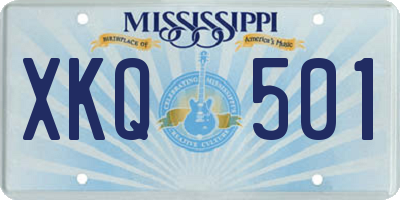 MS license plate XKQ501