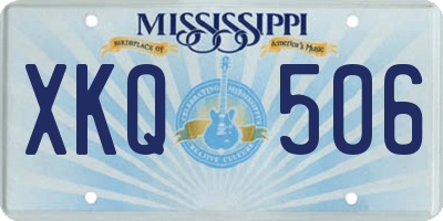 MS license plate XKQ506