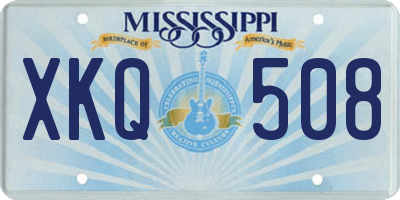 MS license plate XKQ508