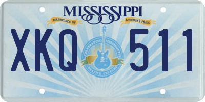 MS license plate XKQ511