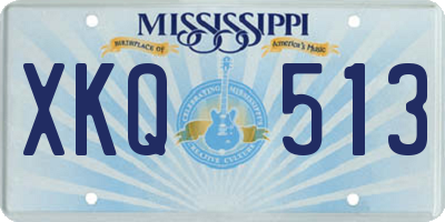 MS license plate XKQ513