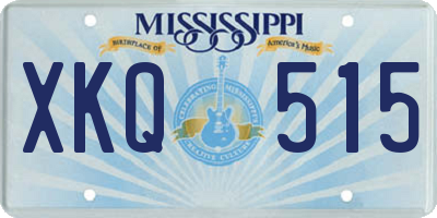 MS license plate XKQ515