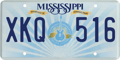 MS license plate XKQ516