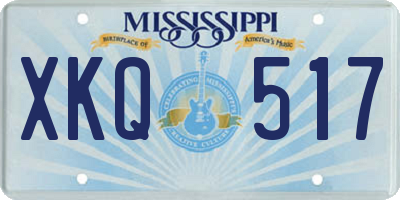MS license plate XKQ517