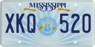 MS license plate XKQ520