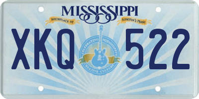 MS license plate XKQ522